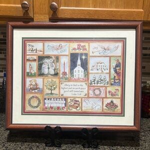 Vintage Home Interiors Glory To God Inspirational Art Print